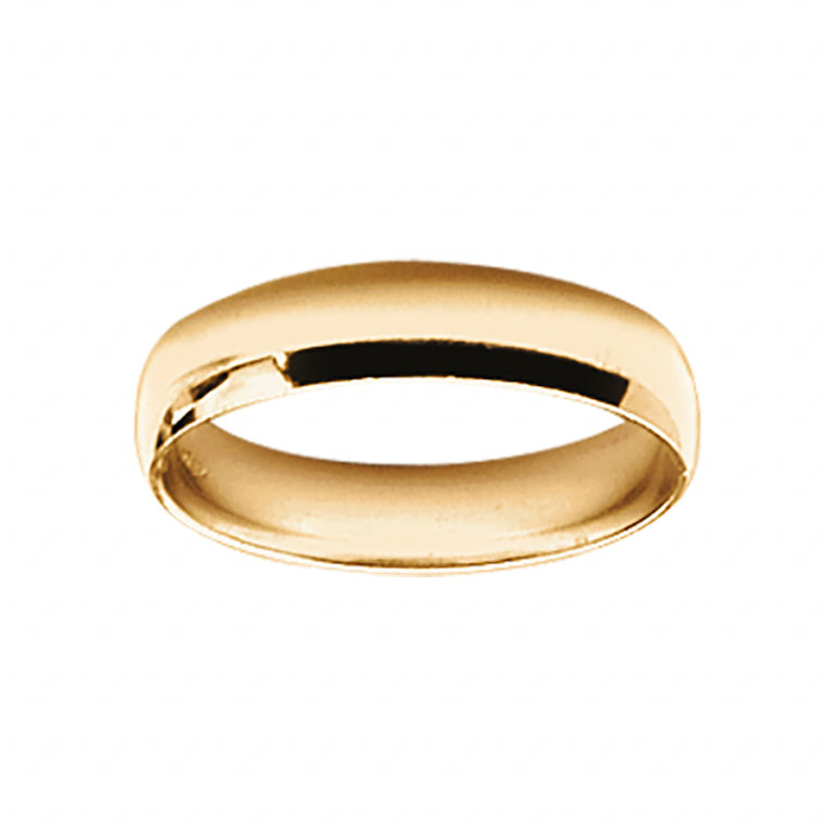 Alliance homme demi jonc plaqué or 5mm personnalisée