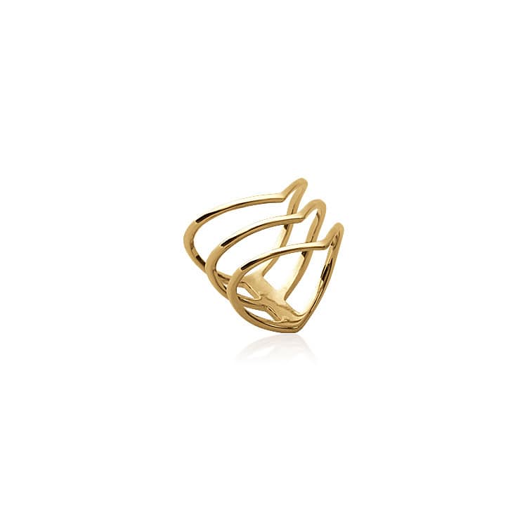 Bague africaine plaqué or 18 carats