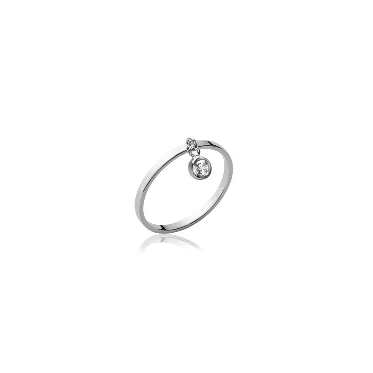 Bague breloque Argent Rhodié oz