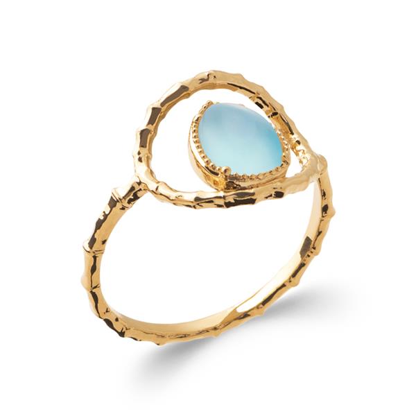 bague agate bleue ciel pour femme