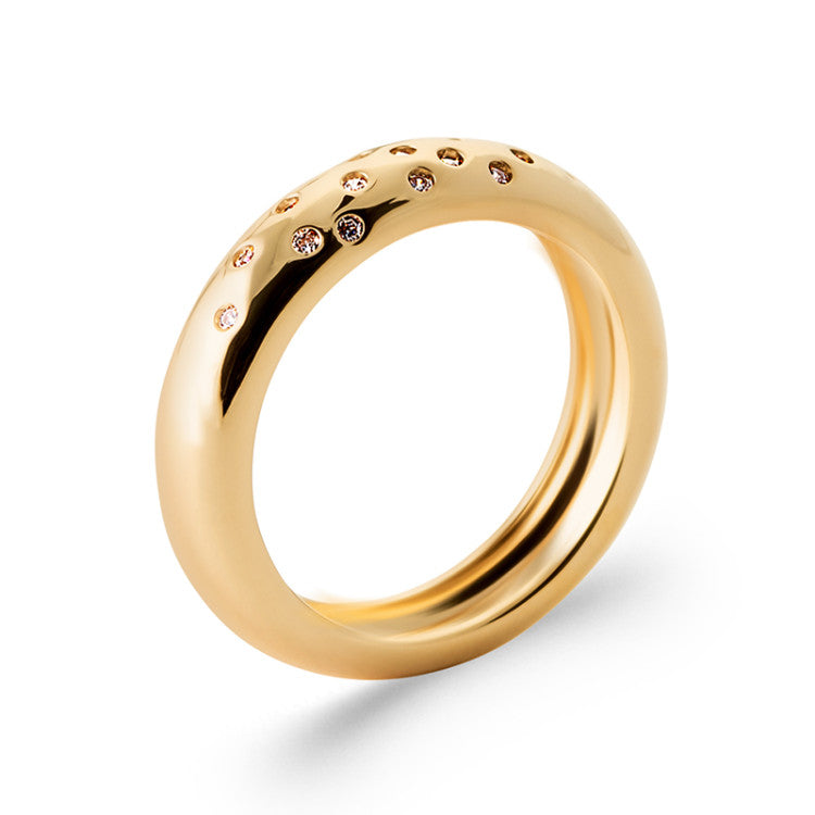 Bague Alliance Plaqué or fantaisie oxyde de zirconium