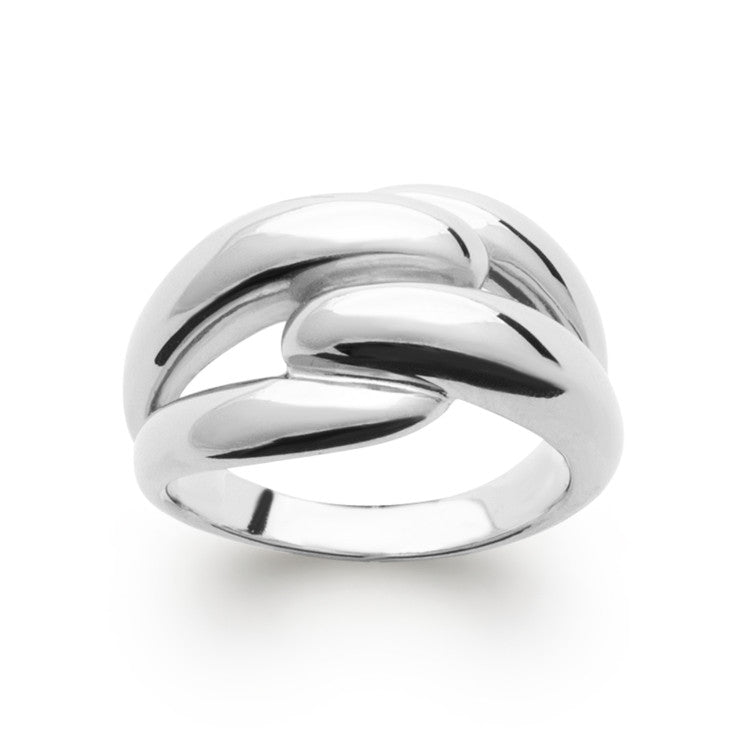Bague anneaux entrelacés Argent 925 Rhodié