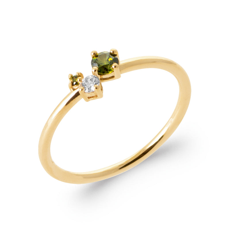 Bague oz blanc et vert