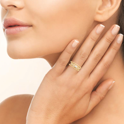 Bague zirconiums scintillants