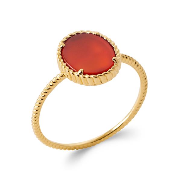bague femme agate rouge