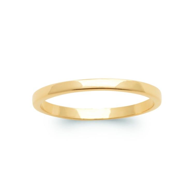 Bague jonc lisse plaqué or 750/000