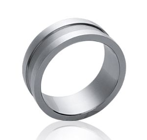 Bague homme acier large pas cher
