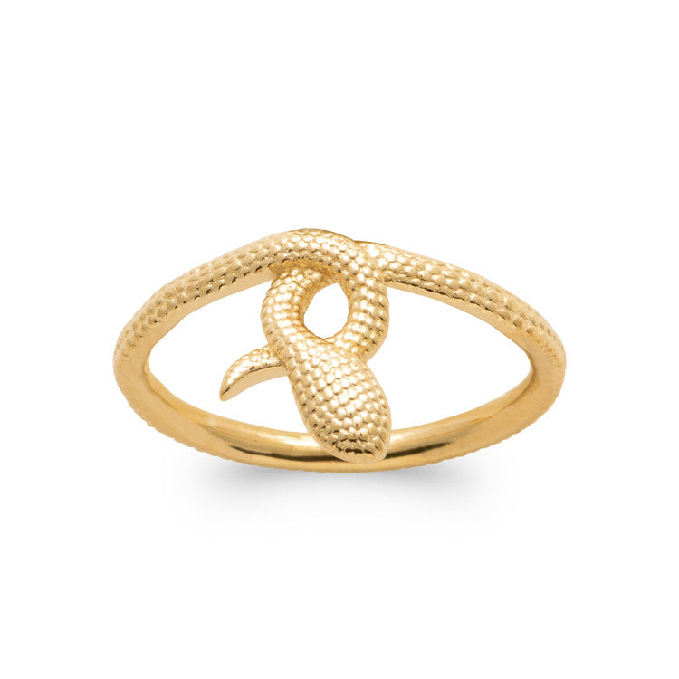 Bague serpent plaqué or