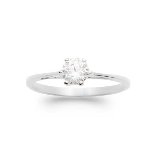 Bague Solitaire argent 925 et OZ 5mm