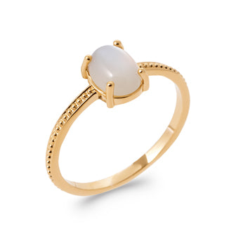 Bague pierre de lune contour fantaisie
