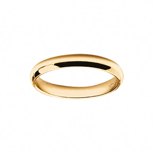 Alliance femme demi jonc plaqué or 3mm à graver