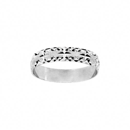 Alliance homme argent rhodié diamantée étoiles 4mm à graver
