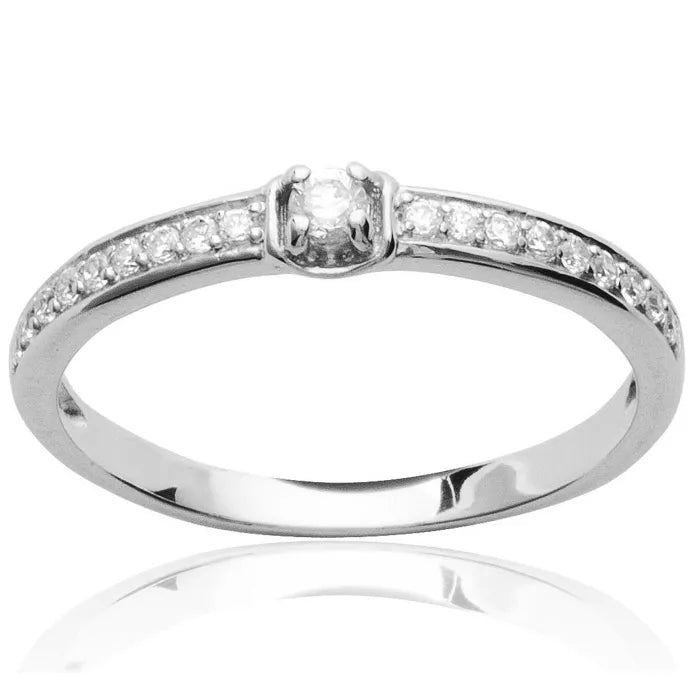 Bague argent 925 avec diamant