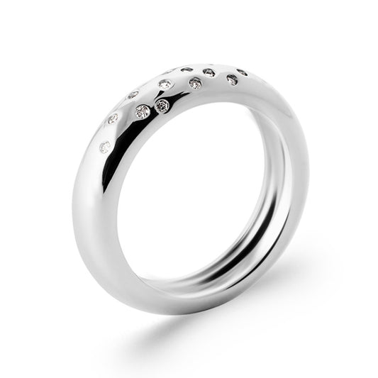Bague Alliance argent fantaisie oxyde de zirconium