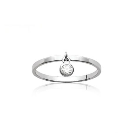 Bague breloque Argent Rhodié oz