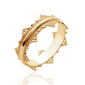bague femme couronne plaqué or