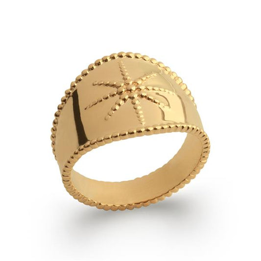 Bague étoile femme en plaqué or
