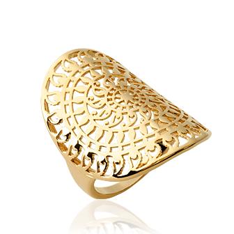 bague femme soleil plaqué or