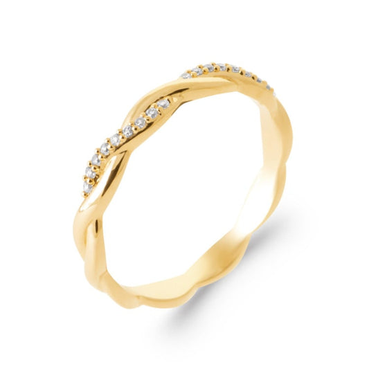 Bague tressée Plaqué or 18 carats