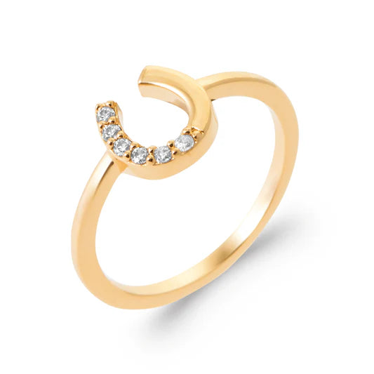 Bague fer à cheval plaqué or