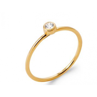 Bague fine oxyde zirconium rond