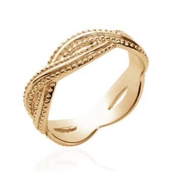 bague femme fantaisie plaque or