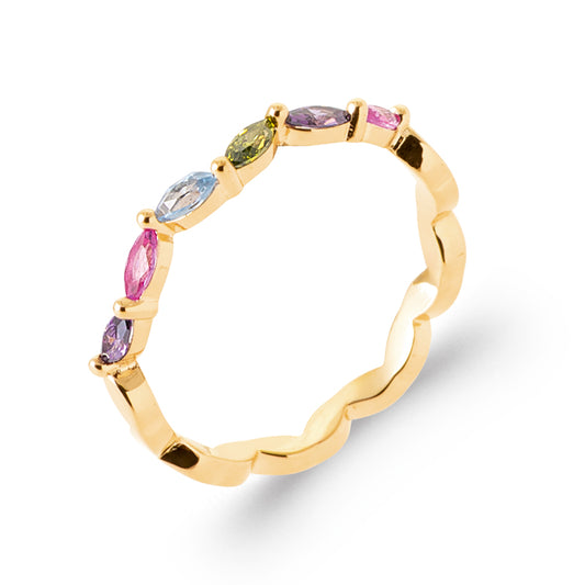 Bague Colorée Zirconiums