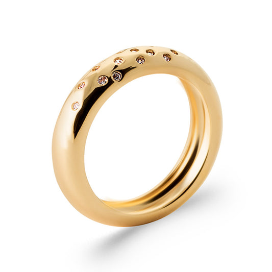 Bague Alliance Plaqué or fantaisie oxyde de zirconium