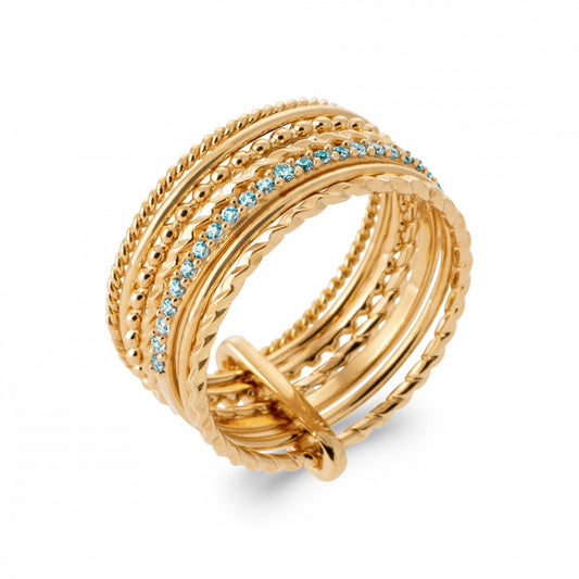 bague-semainier-femme-7-anneaux-plaque-or-pierre-bleue-claire