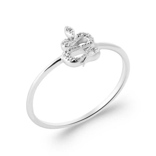 bague serpent argent