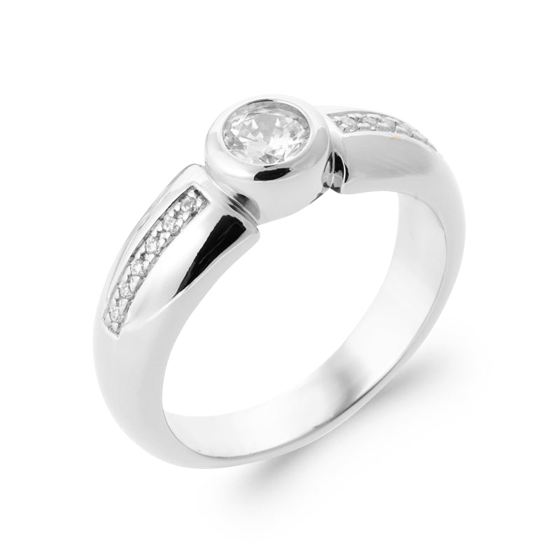 Bague solitaire Argent 925 - Pierre Scintillante