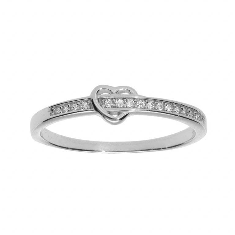 bague st valentin coeur argent et zirconium