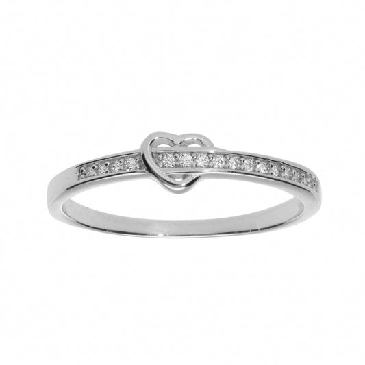 bague st valentin coeur argent et zirconium