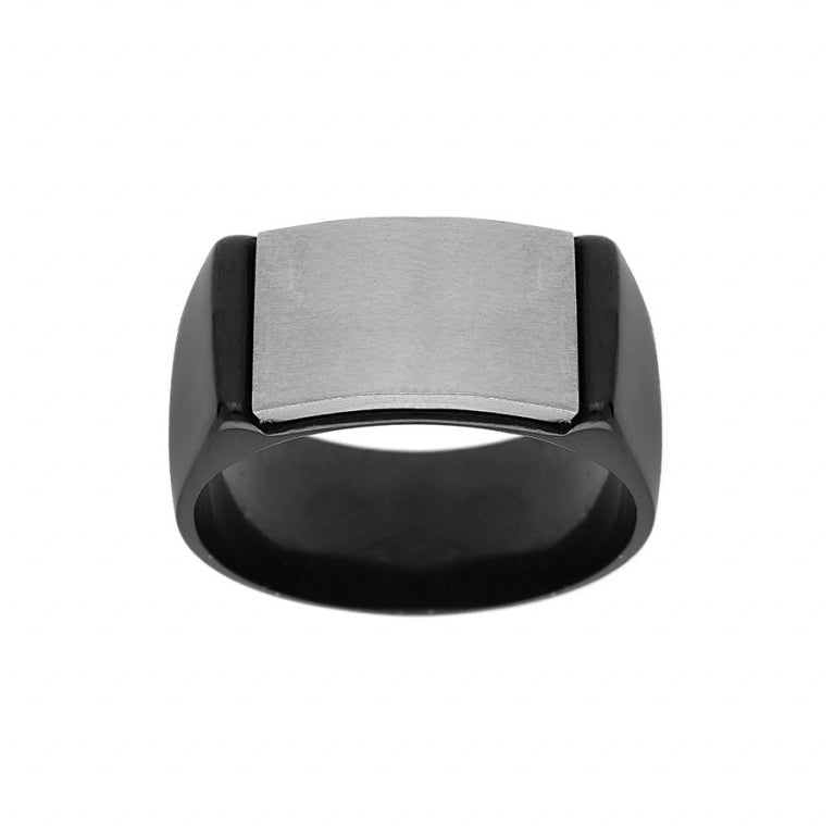 Bague chevalière acier GRAVURE