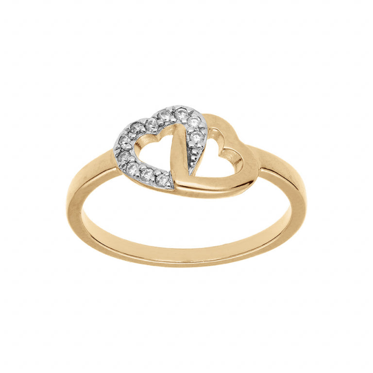 bague saint valentin 2 coeurs
