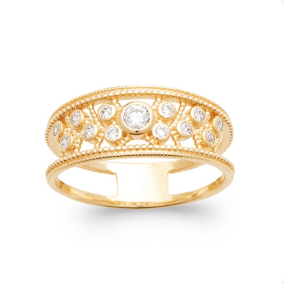 Bague zirconiums scintillants