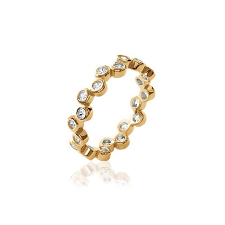 Bague plaqué Or et contour oxyde de zirconium