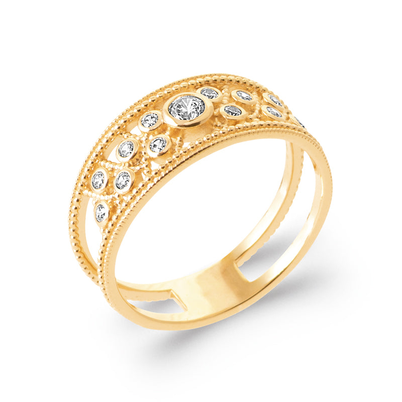 Bague zirconiums scintillants