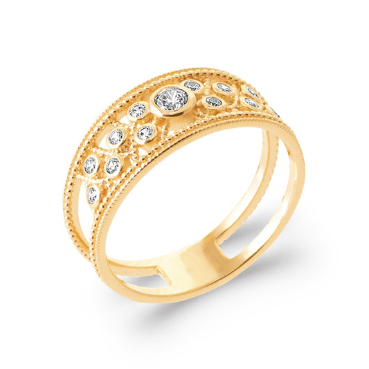 Bague zirconiums scintillants
