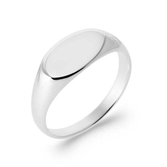 Bague chevalière femme en argent rhodié