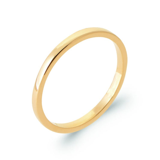 Bague jonc lisse plaqué or 750/000