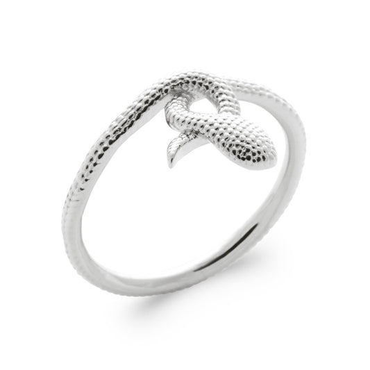 bague serpent argent