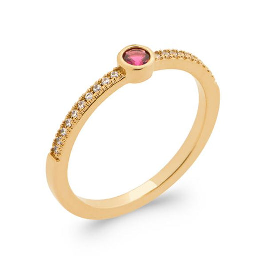 bague solitaire rose