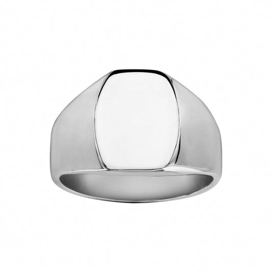 Bague chevalière homme acier tonneau GRAVURE