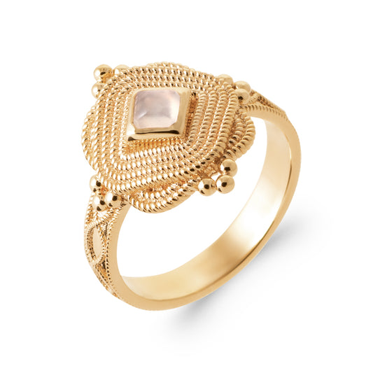 Grosse bague pierre de lune