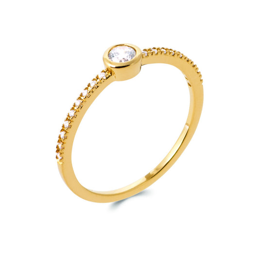 Bague solitaire serti clos bords OZ
